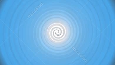Smooth blue color soft spiral backdrop with a spinning spiraling rotation and light white center circle highlight