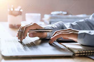 accountant working in office