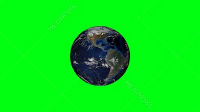 3d planet earth with some clouds, different continents, computer generated render background