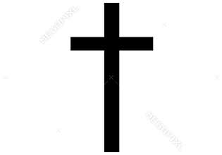 Christian Cross icon vector