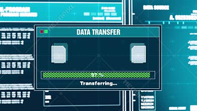 86. Data Transfer Progress Warning Message Transfer Complete Alert On Screen