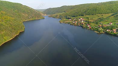 Aerial View of Lake Destination Scenery