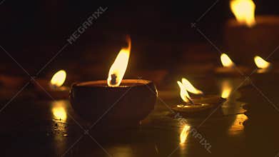 Candles flame in religion ceremony