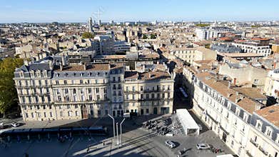 Cityscape of Bordeaux in southwestern France.