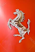 Logo of Ferrari horse on a cowl