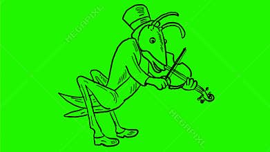 Grasshopper Fiddler Drawing 2D Animation