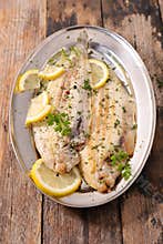 Sole fish cooked with herb