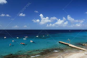 Curacao's unpopulated Westpunt beach.