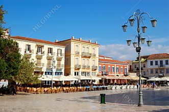 Central plaza, old nafplio, greece