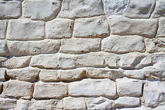 White stone wall.