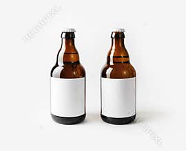 Two beer bottles