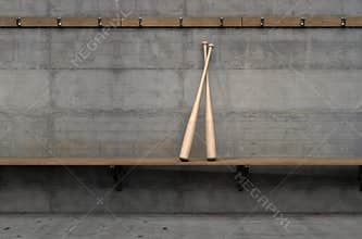 Baseball Bats In Change Room