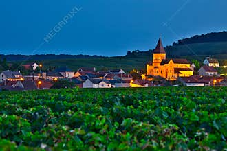 Village on the Champagne Route France
