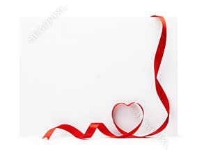 Blank card with ribbon