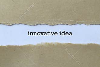 Innovative idea on white paper