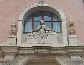 Entrance portal of the faculty of architecture of the Politecnico di Milano, branch of Mantua