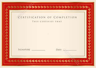 Certificate / Diploma award template. Frame