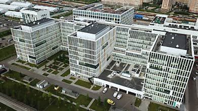 Flight over the main covid hospital in Russia