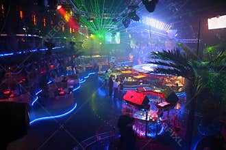 Interior of a night club