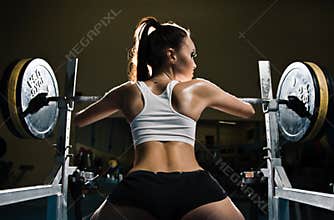 Sporty woman in gym
