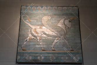 Lion Darius king of Persia palace bas relief