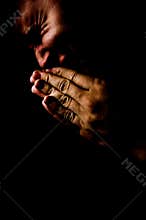 Praying in pain and dakness