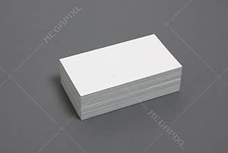 Blank stacked up business cards