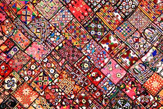 Indian patchwork carpet