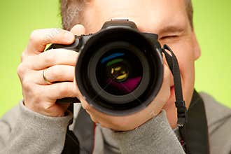 Photographer with camera