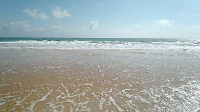 Ocean Waves Coming On Shore In Ormond Beach, Florida