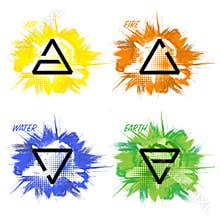Nature grunge elements symbols