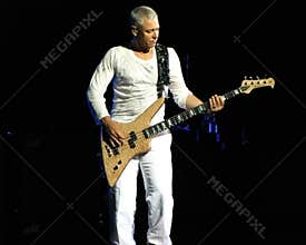 Adam Clayton from U2 live in Turin 2010
