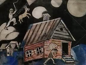 View from the window, Vitebsk by Marc Chagall