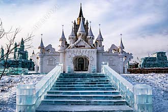 Ice sculptures and architectural landscape of Changchun Ice and Snow Xintiandi