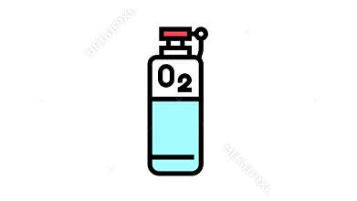 oxygen tank color icon animation