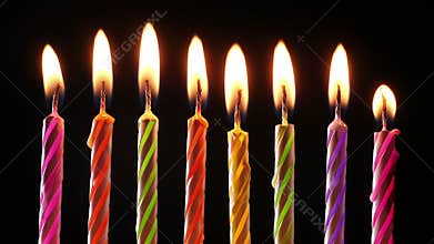 Blowing out birthday candles