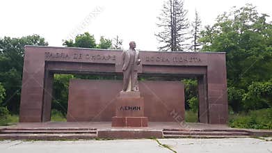 Lenin Statue in Chisinau, Moldova. Communist Leader and Revolutionary Monument