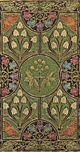 Art Deco bohemian, antique vintage chic luxury abstract floral background, decorative wall