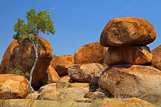 Devils marbles outback Australia granite boulders