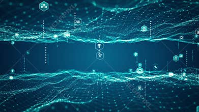 Technology Internet of things IoT and networking concept