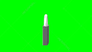 Iron Padlock open close Concept business security on green screen