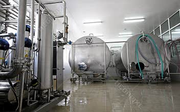 Milk and dairy factory interior