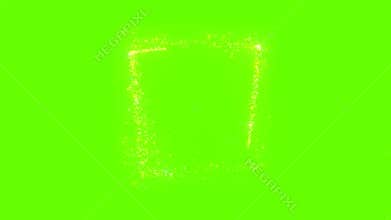 Golden Glitter Particle Reveal With Sparkling Light on Green Screen Background 4K Animation Stock Footage