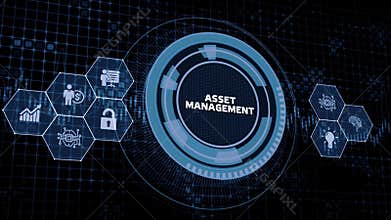 Asset management. Business, Technology, Internet and network concept