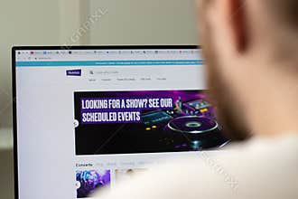 New York, USA - 1 May 2021: StubHub company website on screen, Illustrative Editorial