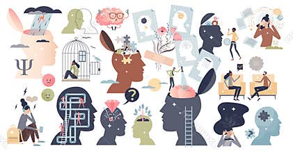 Psychology as medical mental health problems in tiny person collection set