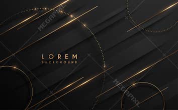 Abstract black and gold luxury background