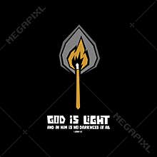 Biblical illustration. Christian art. God is light