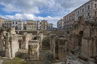 Roman amphitheater in Lecce, Italy