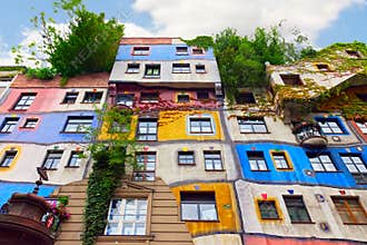 Hundertwasser House in Vienna, Austria.